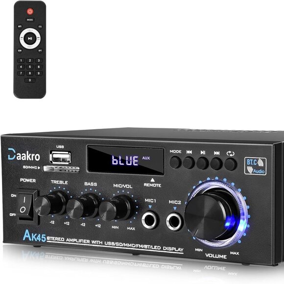 HOME AUDIO AMPLIFIER - 300W NEW - Bluetooth FM USB SD Remote Stereo Sound System - Picture 1 of 5